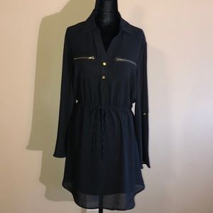 Rue21 Long Sleeve Dress with Gold Buttons.